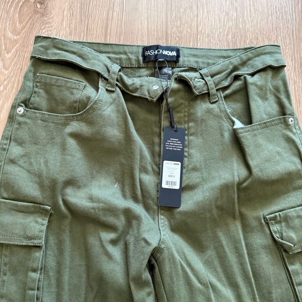 Lot Bundle of 2 Fashion Nova Out for Tonight Fold Over Cargo Denim Pants Small - Picture 5 of 12
